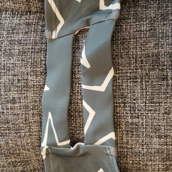 Summer Mae Olive Green Side Strap Star Print Bikini Bottom Size M NWOT # - Picture 3 of 6